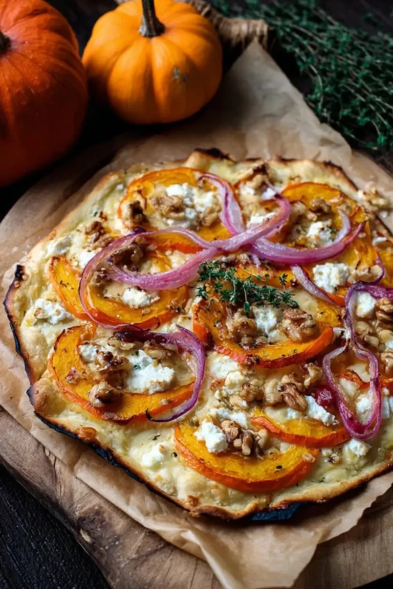 Flammkuchen mit Kürbis