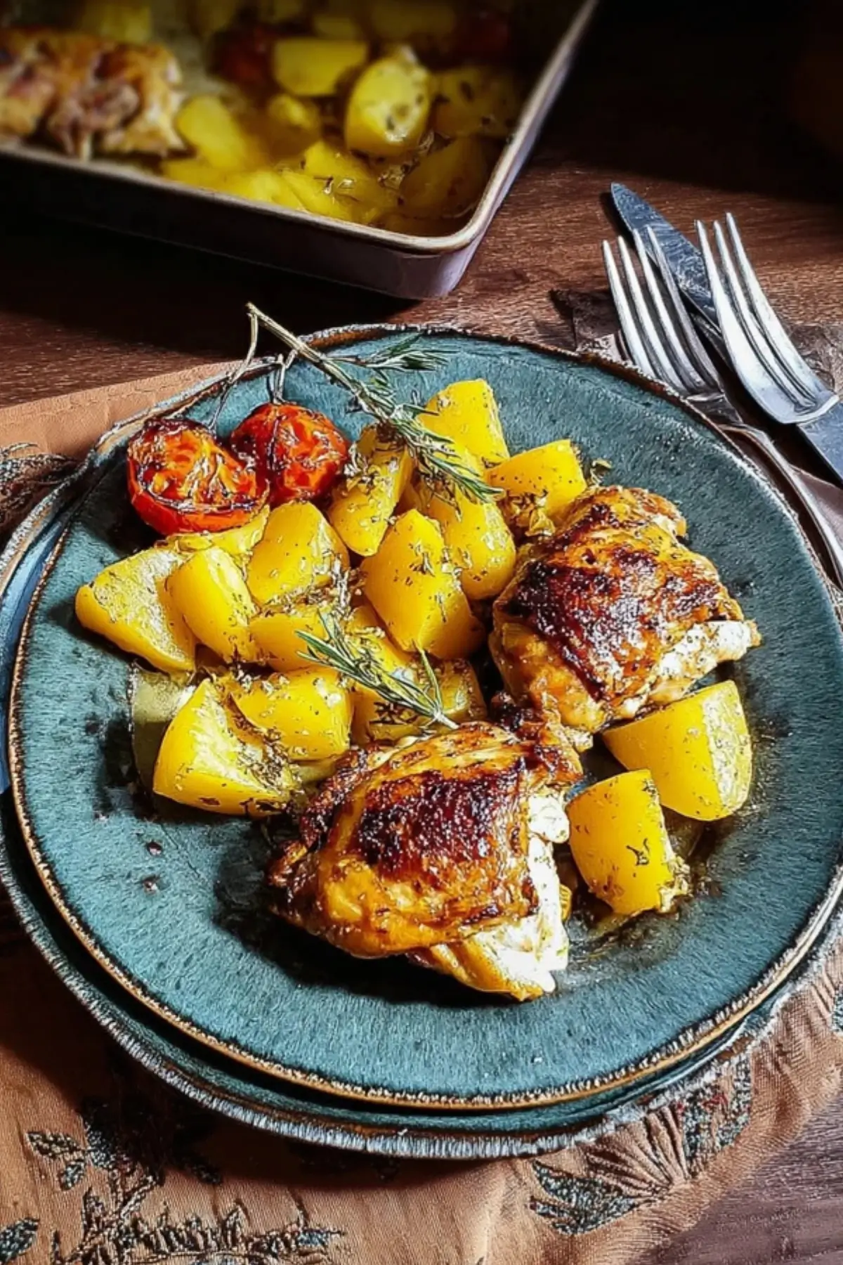 Griechisches Hähnchen mit Kartoffeln