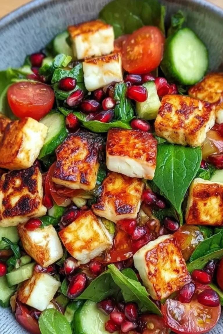 Halloumi-Granatapfel-Salat