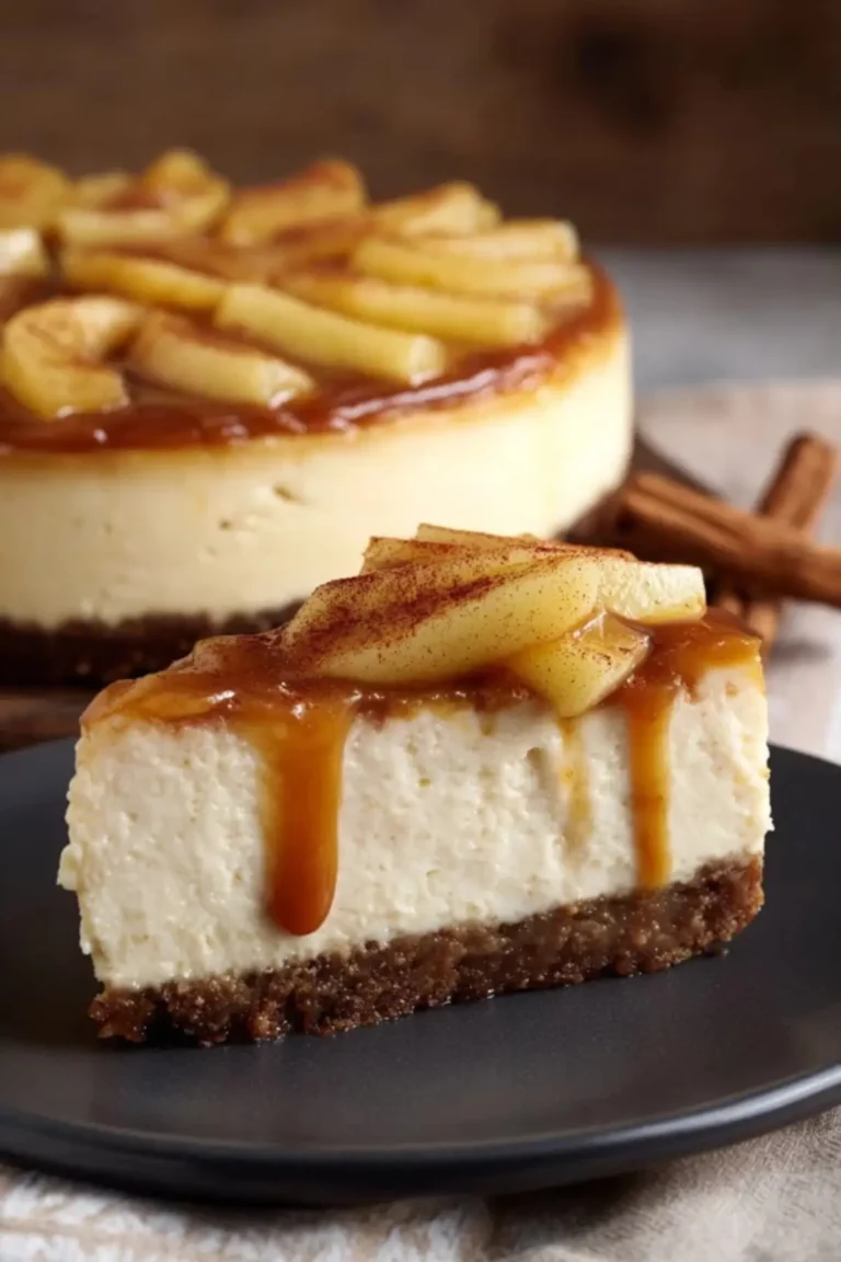 Karamell-Cheesecake mit Zimt-Äpfeln