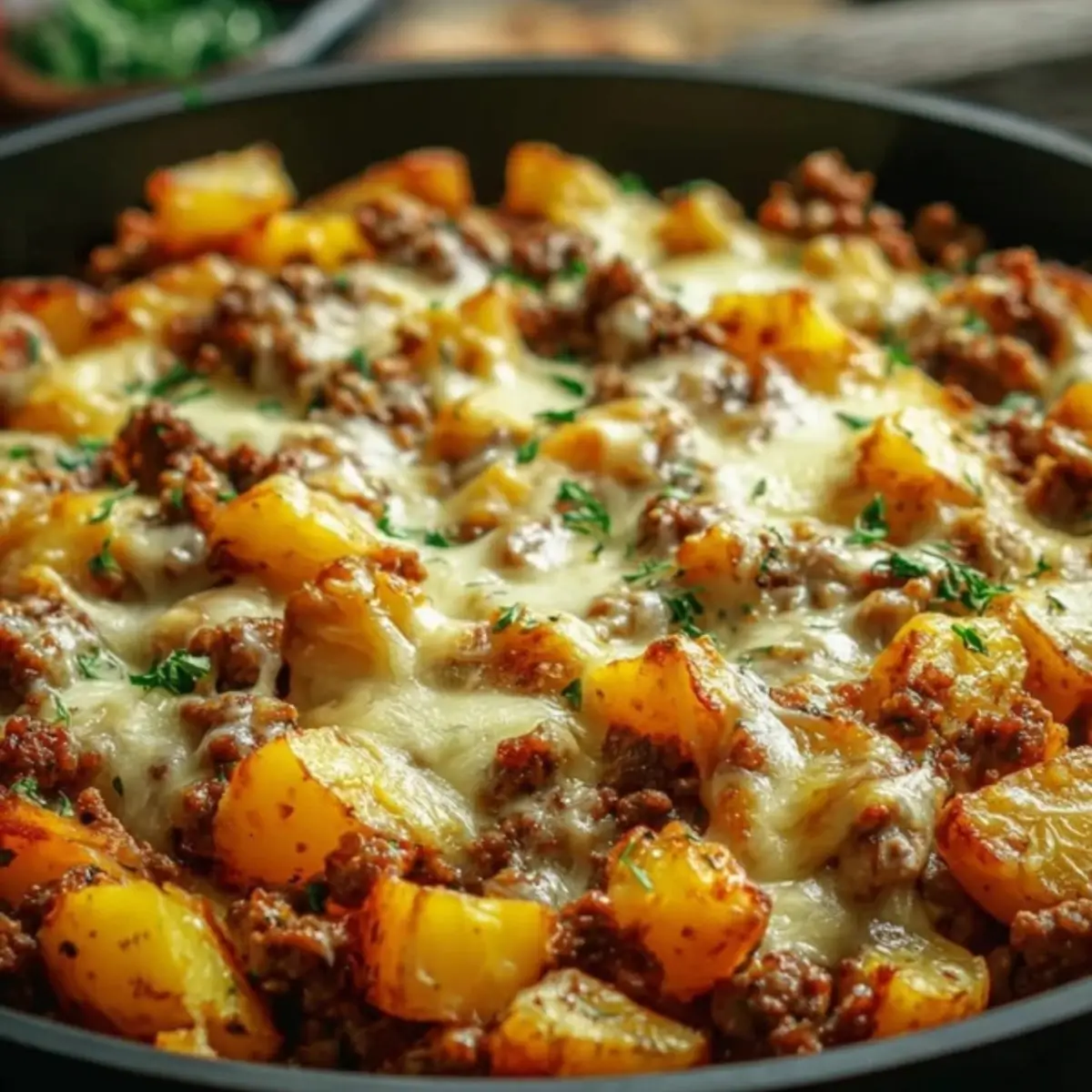 Kartoffel-Hackfleisch-Pfanne mit Käse – 40 Minuten bis zum Genuss ...