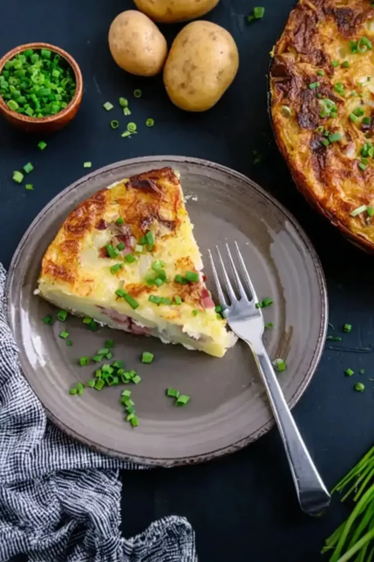 Kartoffelkuchen mit Schinken