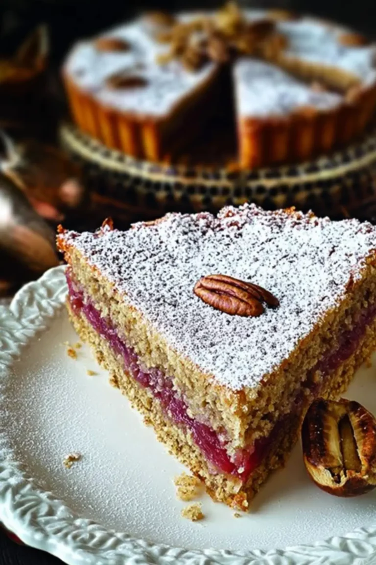 Nussiger Zimtkuchen mit Pflaumenfüllung