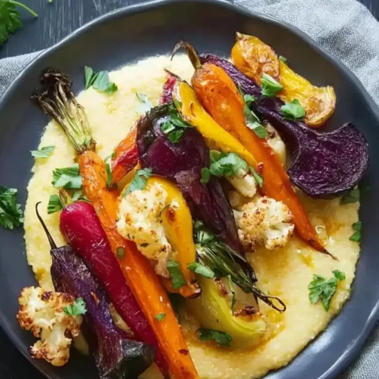 Ofengemüse mit Feta-Polenta