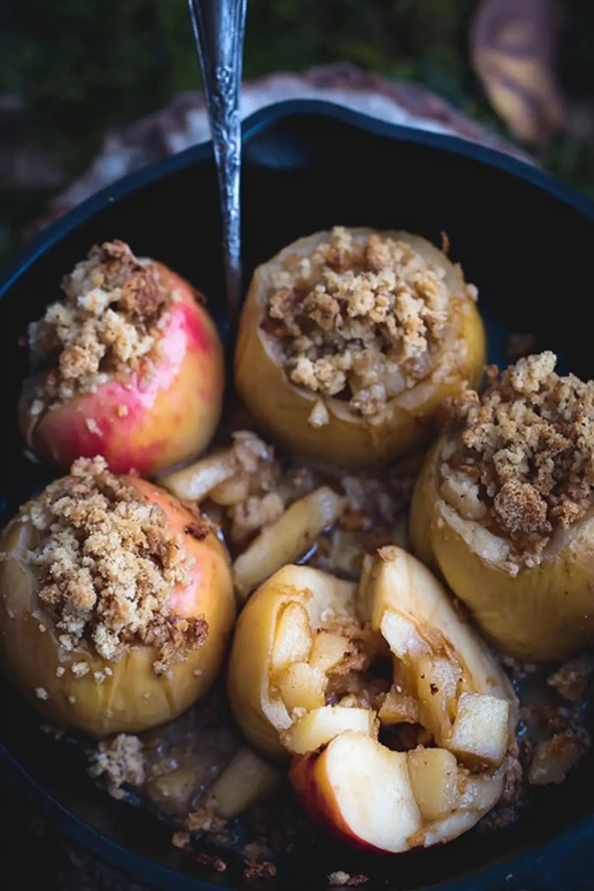 Rezept für Bratapfel mit Streusel