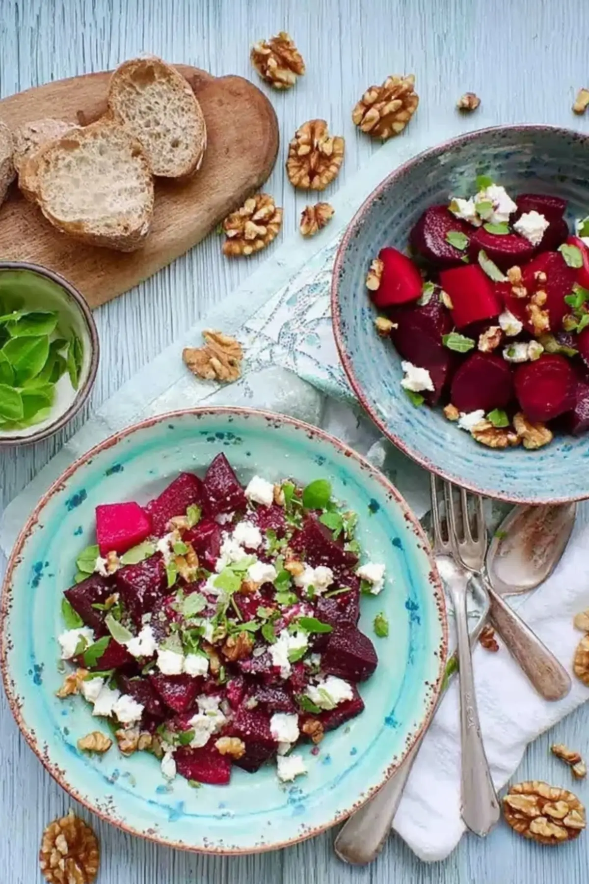 salat mit feta und walnüssen