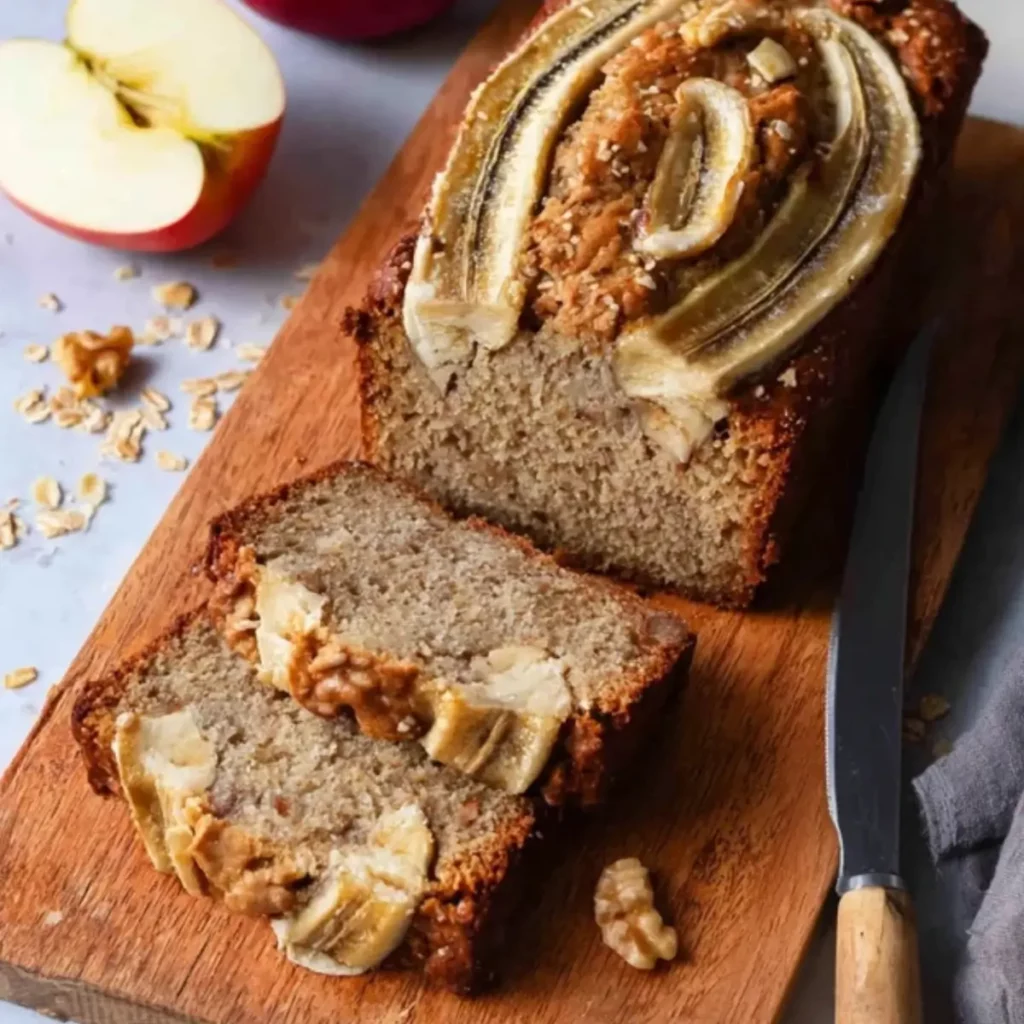 Bananenbrot mit Apfel