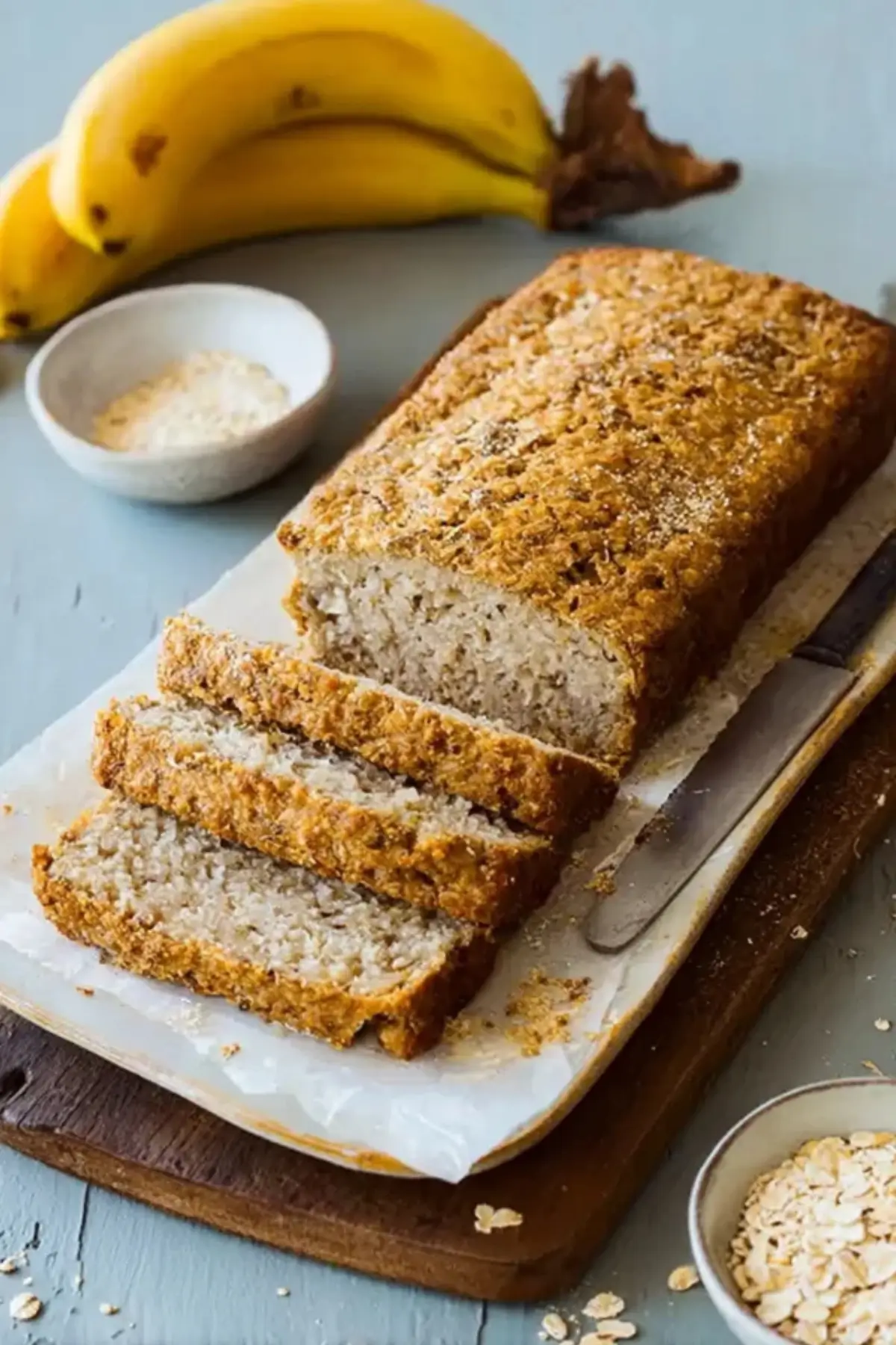 Bananenbrot mit Haferflocken