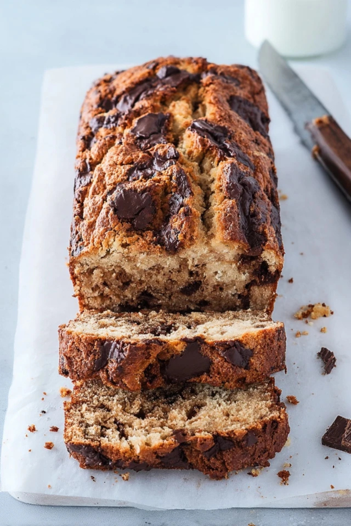 Bananenbrot mit Schokostückchen