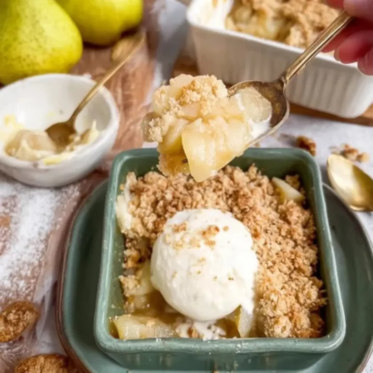 Birnen Crumble schnell und einfach