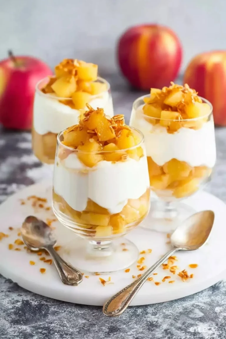 Bratapfel-Dessert im Glas