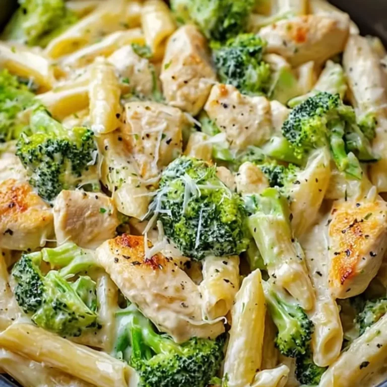Cremige Hähnchen Brokkoli Pasta