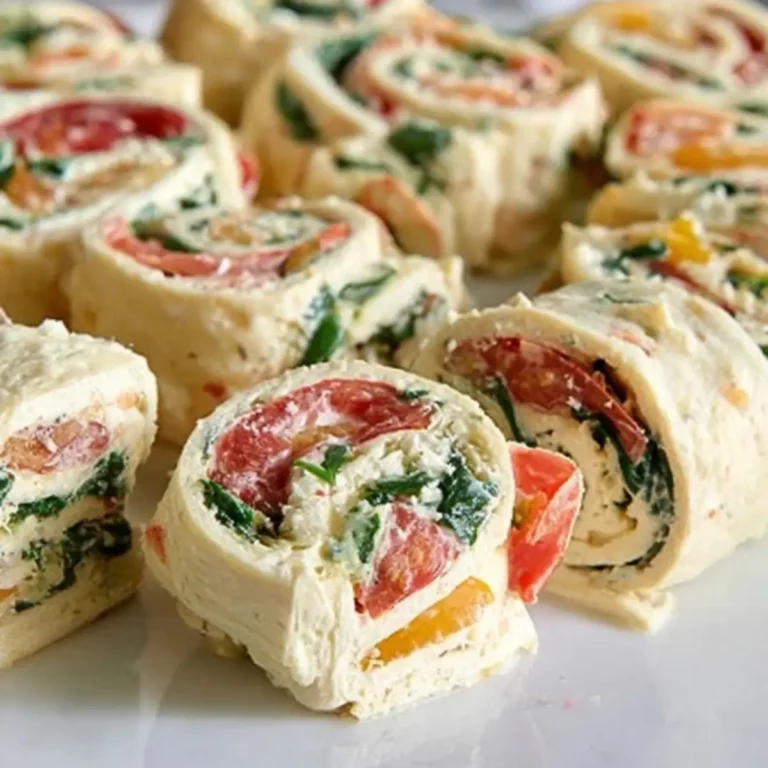 Feta-Röllchen mit Tomaten & Spinat