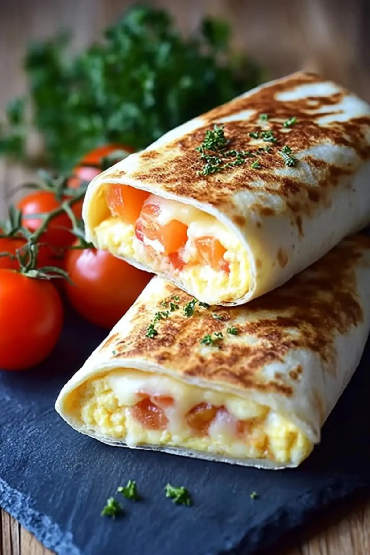Frühstücks-Wrap mit Ei und Käse