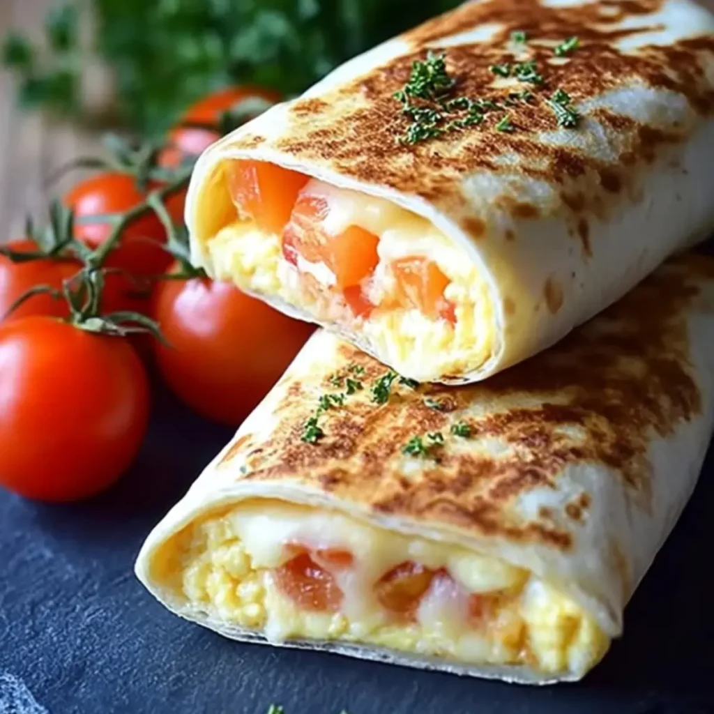 Frühstücks-Wrap mit Ei und Käse