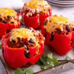Gefüllte Halloween Paprika à la Chili con Carne