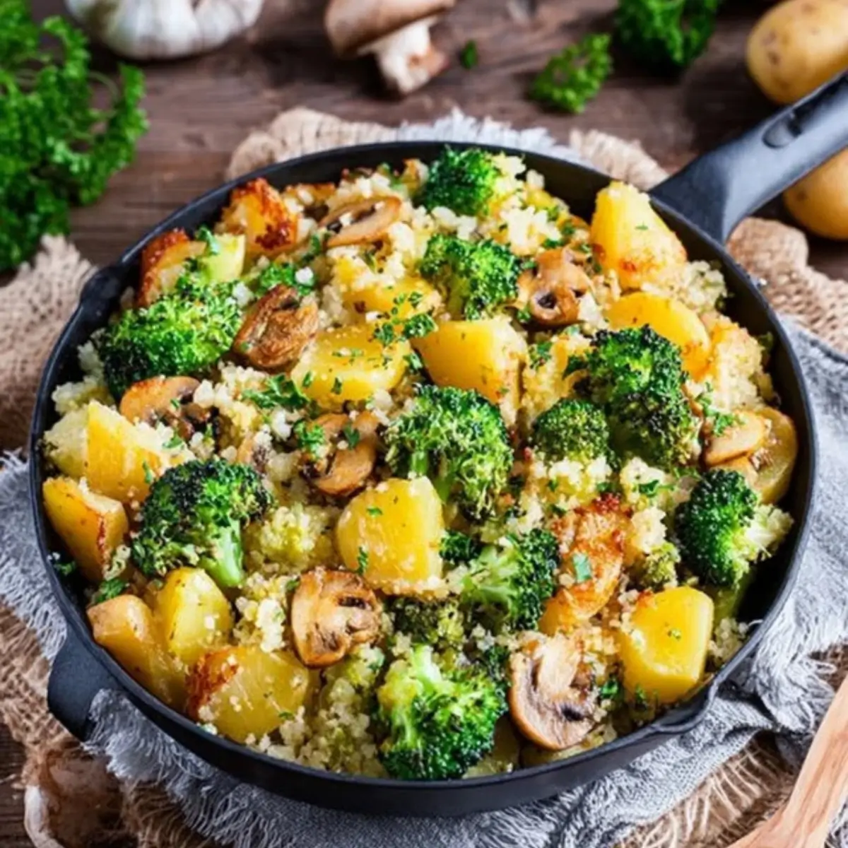 kartoffel brokkoli pfanne mit feta