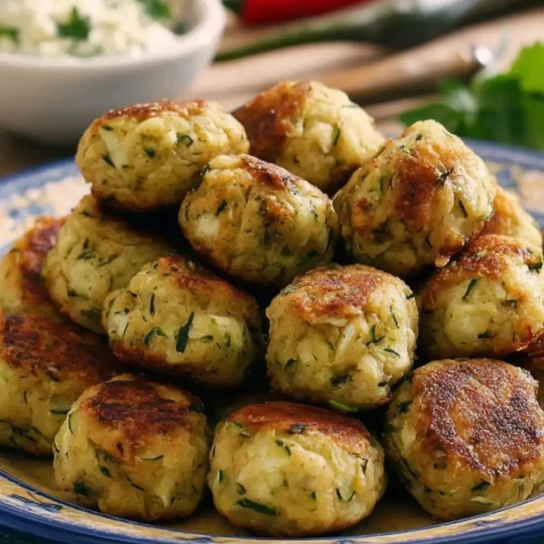 Knusprige Zucchini-Feta-Bällchen