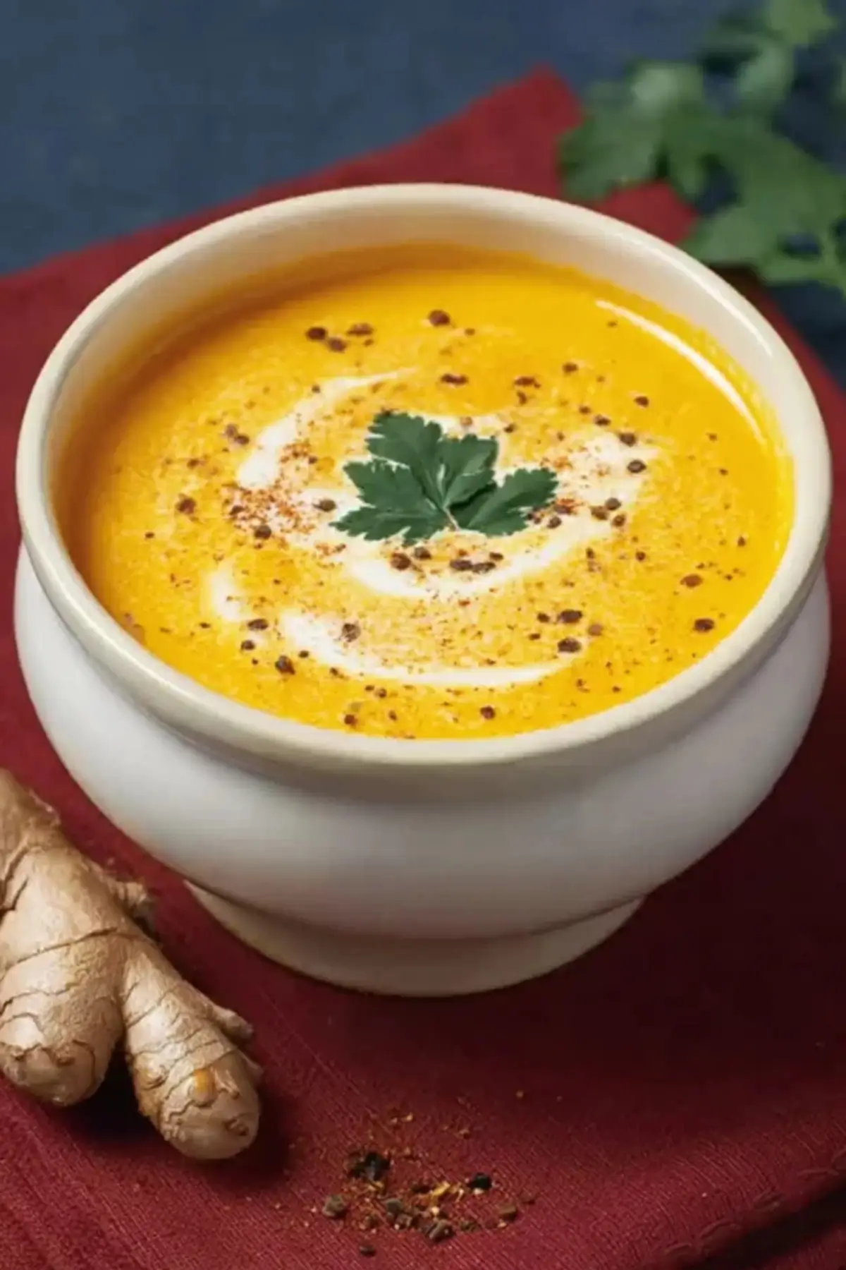Elegantes Krbissupper Mit Kokosmilch Bilder