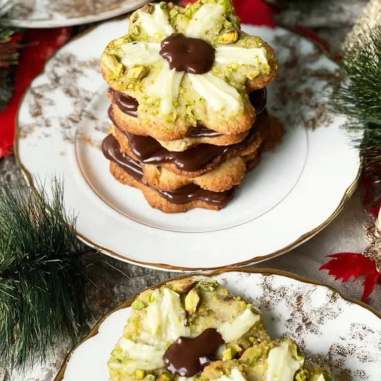 Pistachio cookies with pistachio cream