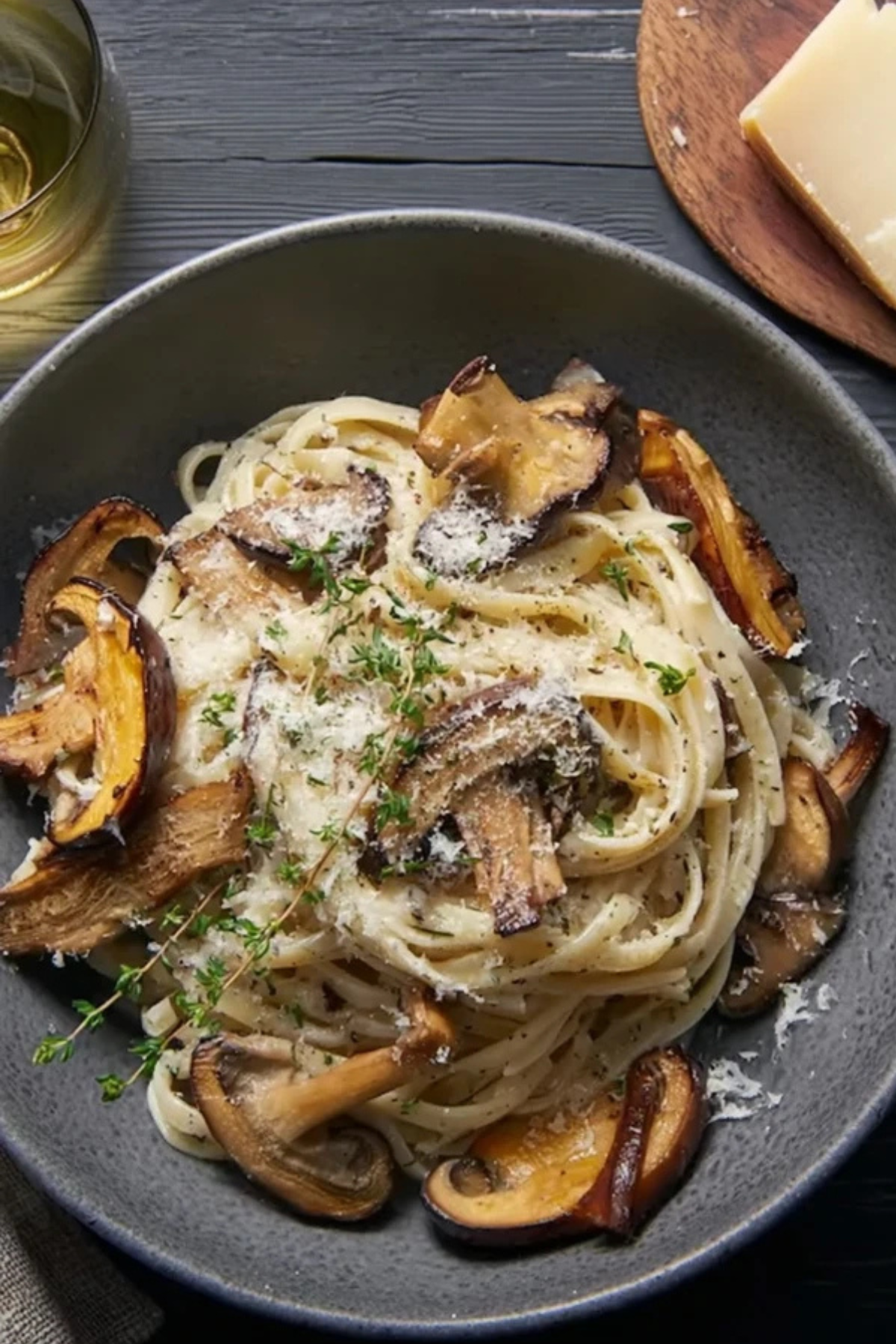 Porcini mushroom pasta with Grana Padano