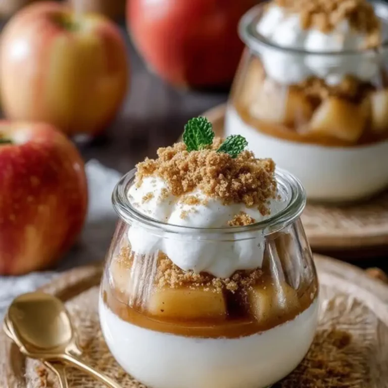 Weihnachtsdessert Bratapfel Amarettini Joghurt