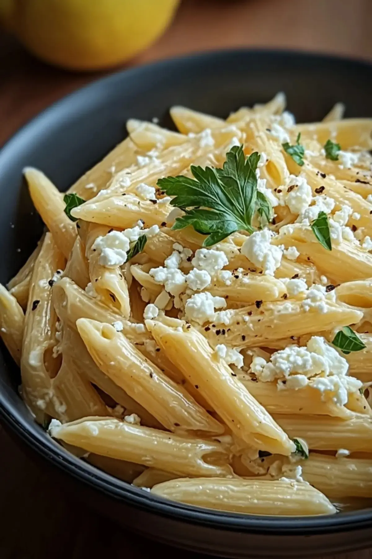 Zitronen-Feta-Pasta