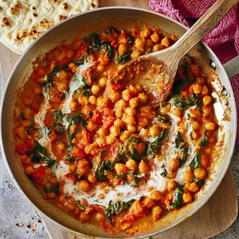 Cremiger Harissa-Kichererbseneintopf