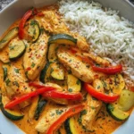 Cremiges Paprika-Zucchini-Hähnchen