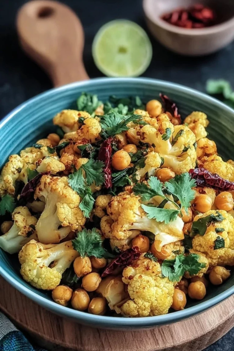 Gewürzblumenkohl mit Kichererbsen