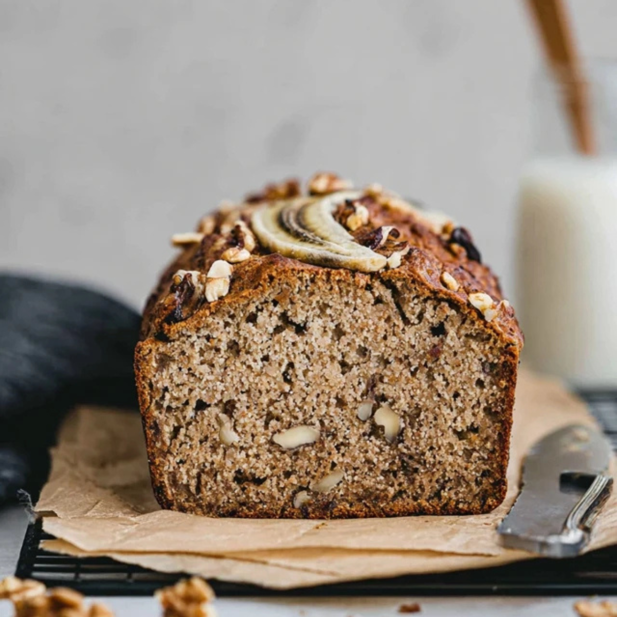 Glutenfreies Bananenbrot mit Walnüssen
