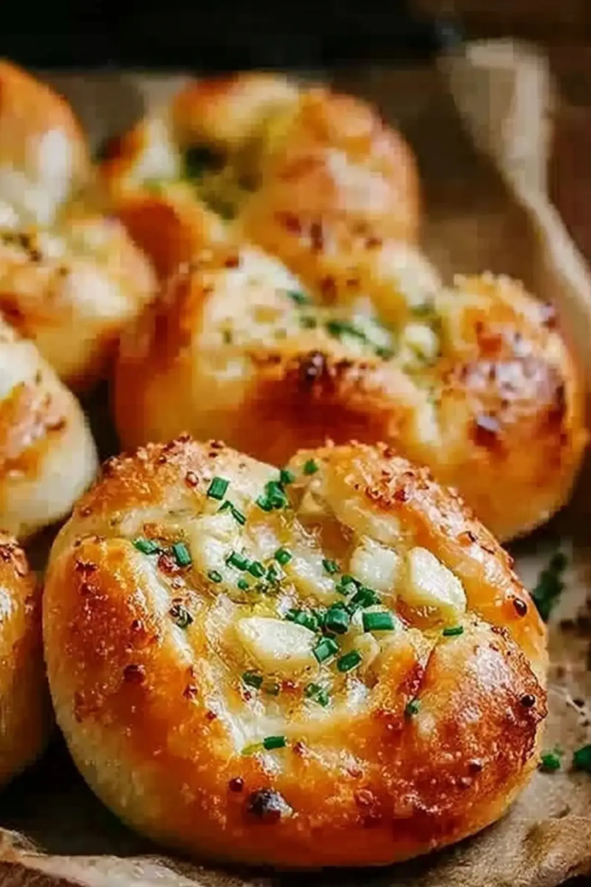 Käsige Knoblauchbrot Häppchen