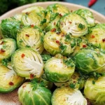 Knoblauchbutter Rosenkohl Köstliches Gemüsegericht