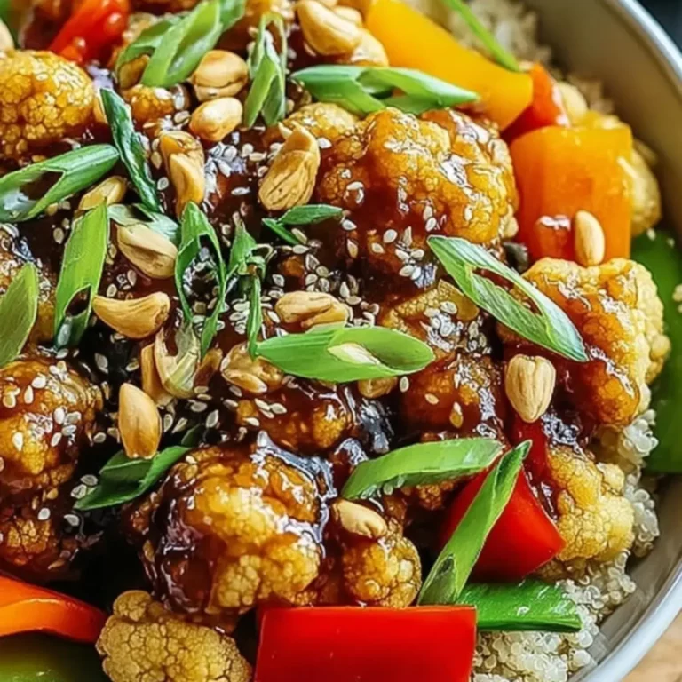 Kung Pao Blumenkohl voller Geschmack und Farbe