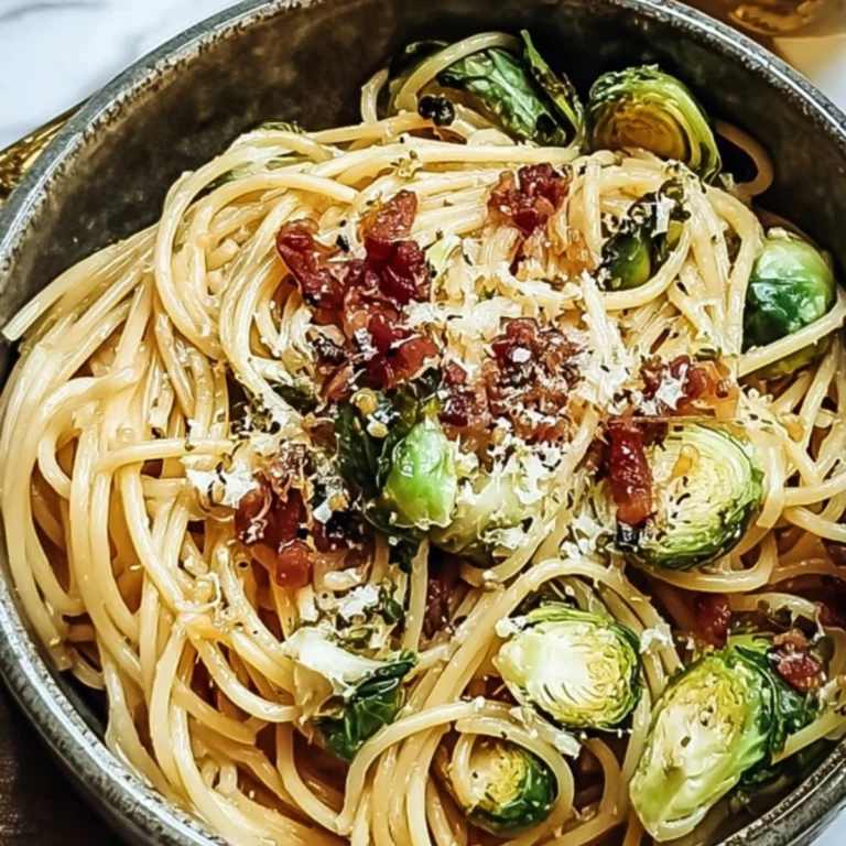 Spaghetti mit Rosenkohl