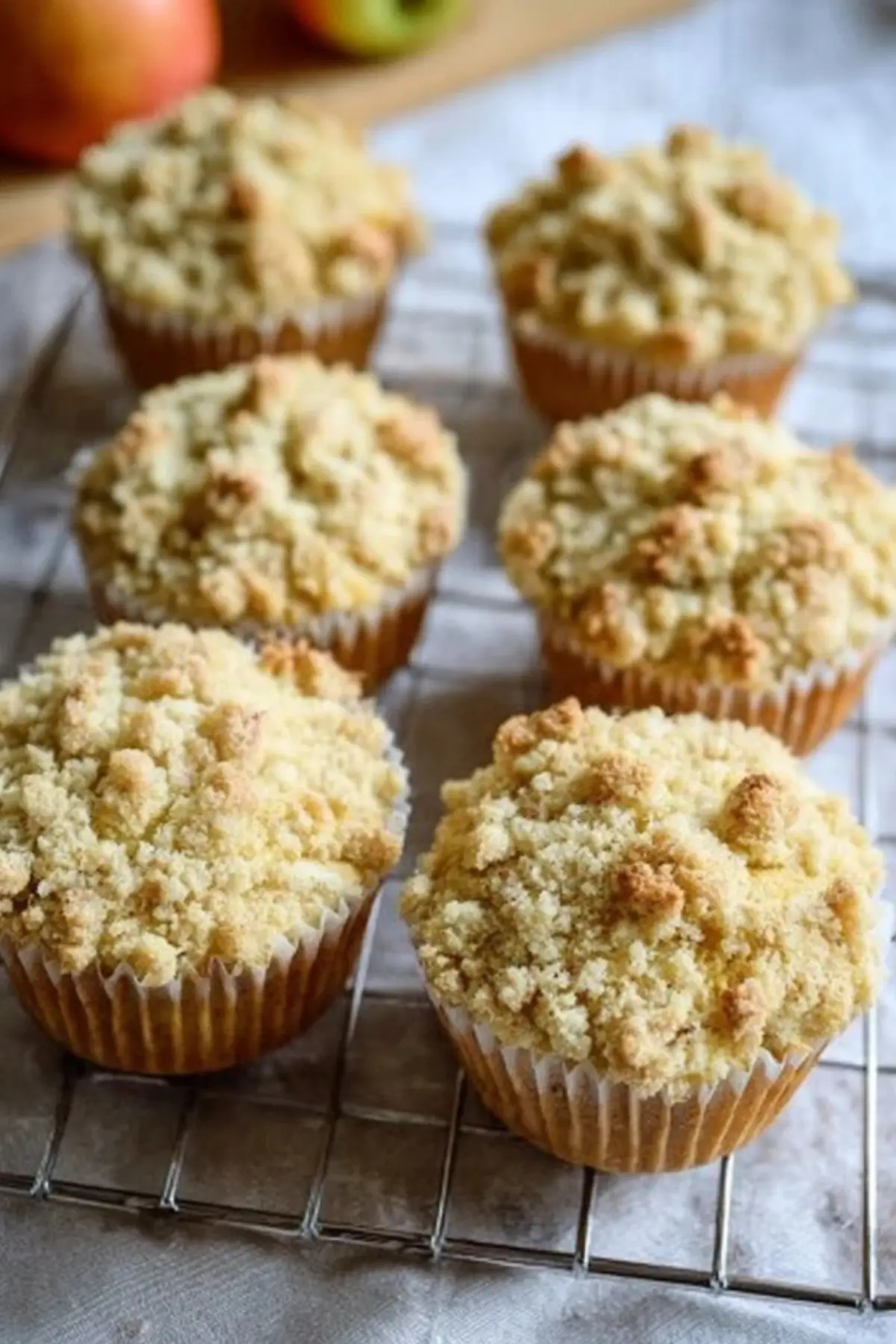 Apfel Muffins mit knusprigen Streuseln