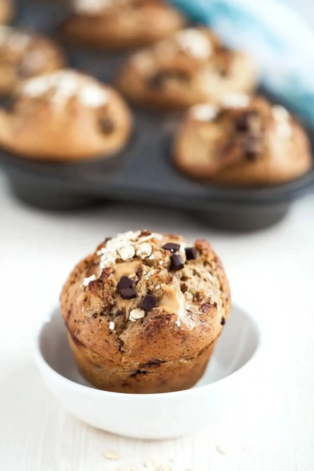 Bananen Erdnussbutter Frühstücksmuffins