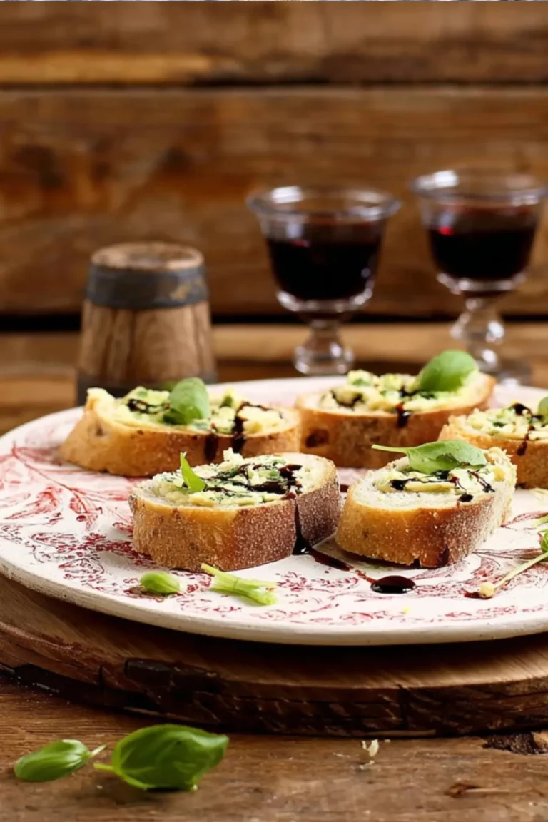 Crostini mit Parmesancreme und Balsamico