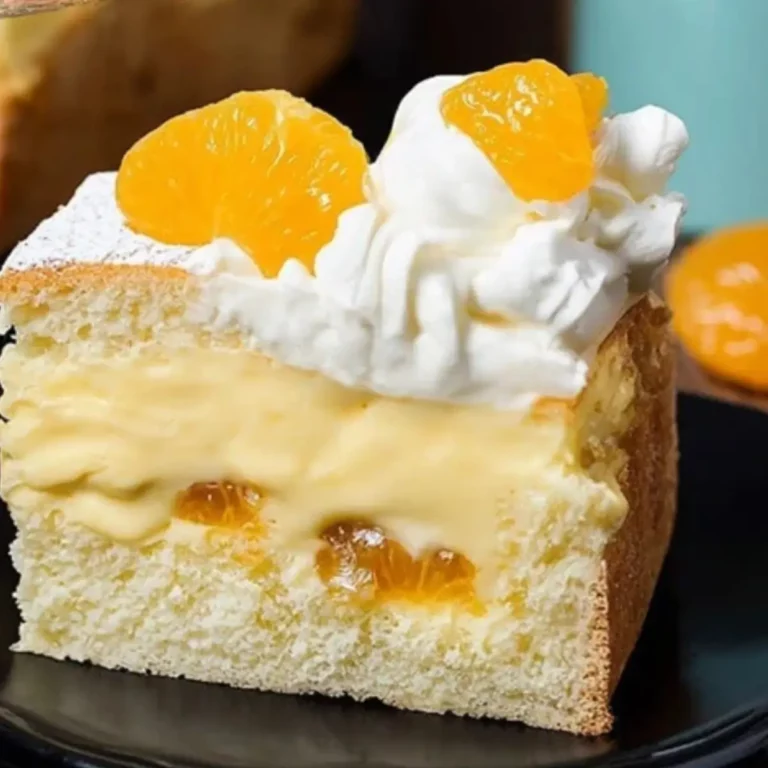 Fantakuchen mit Mandarinen und Paradiescreme