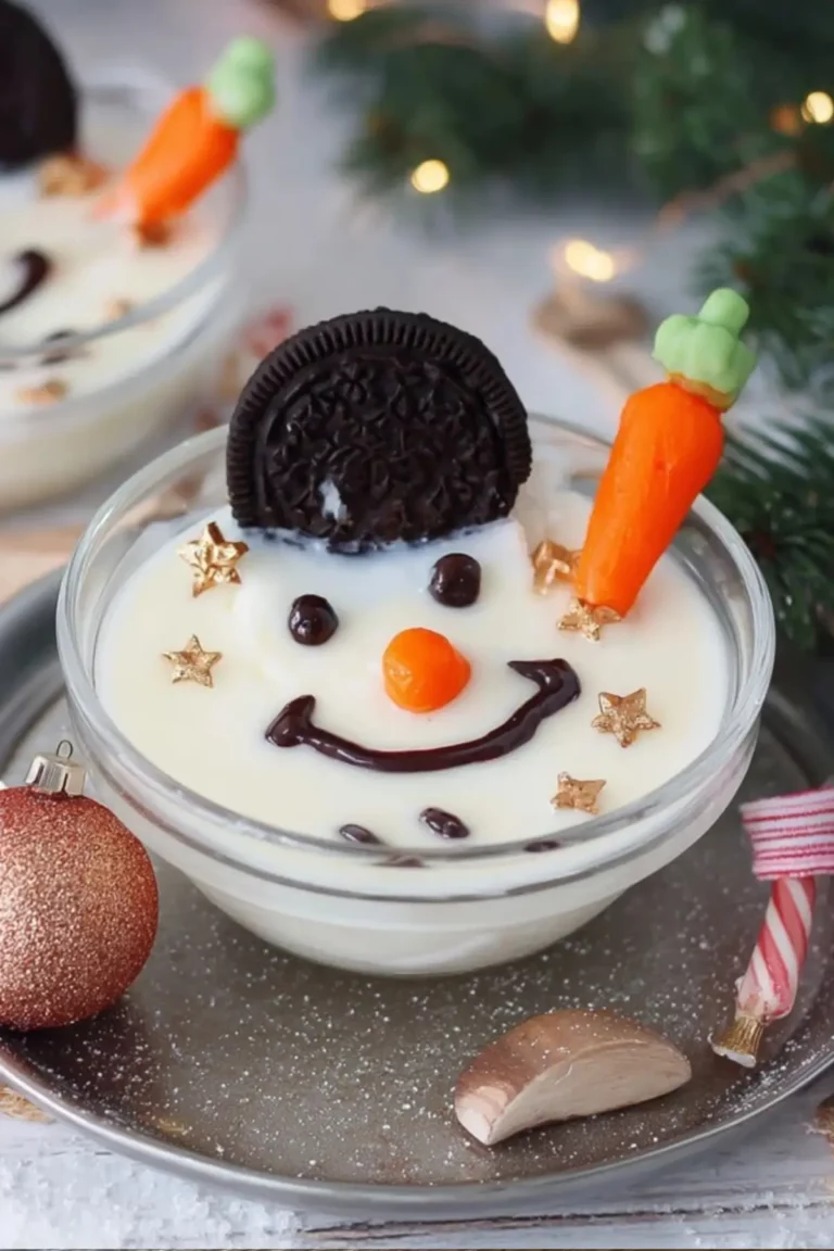 Geschmolzener Schneemann Dessert