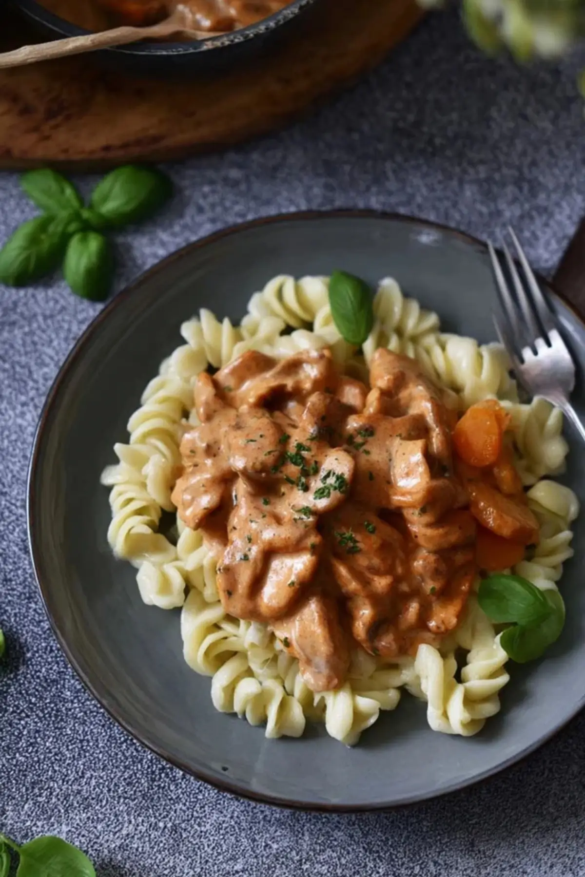 Geschnetzeltes in cremiger Schmandsoße