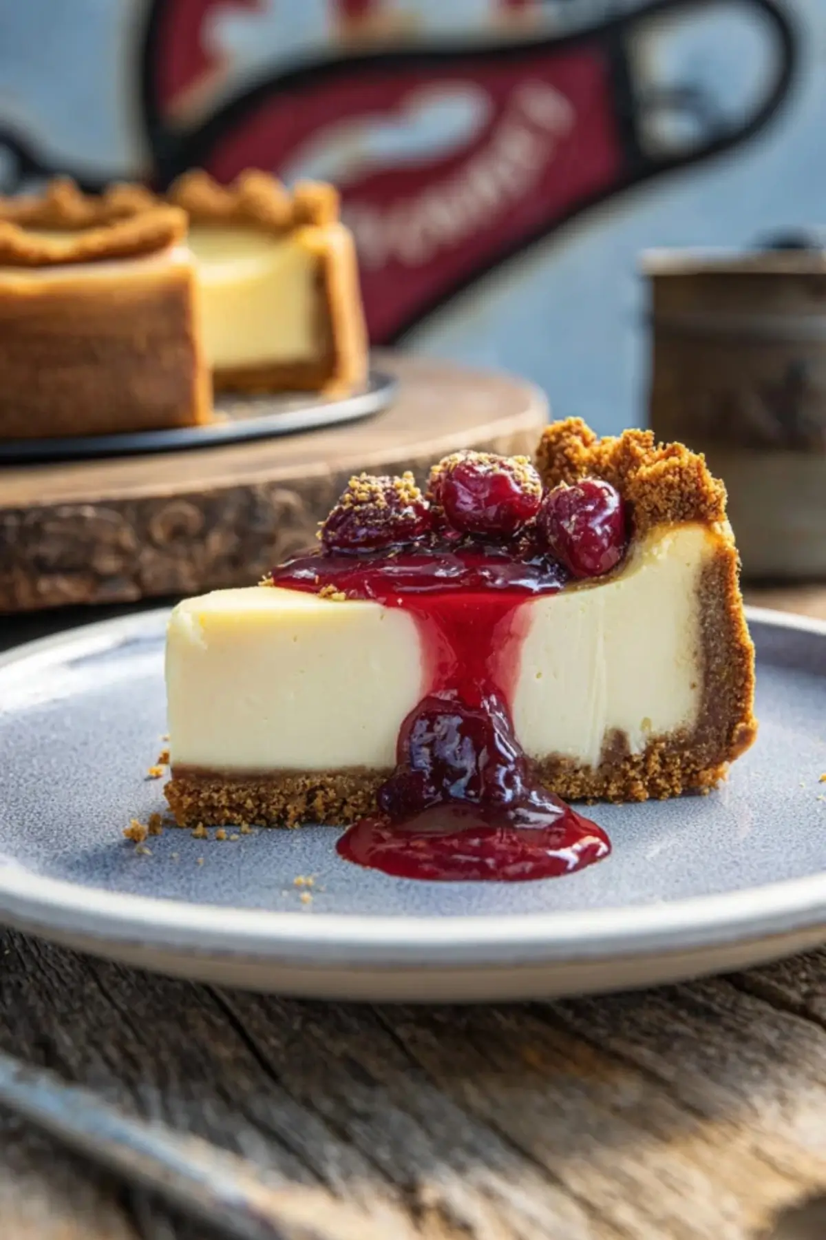 Käsekuchen mit Glühweinbeeren