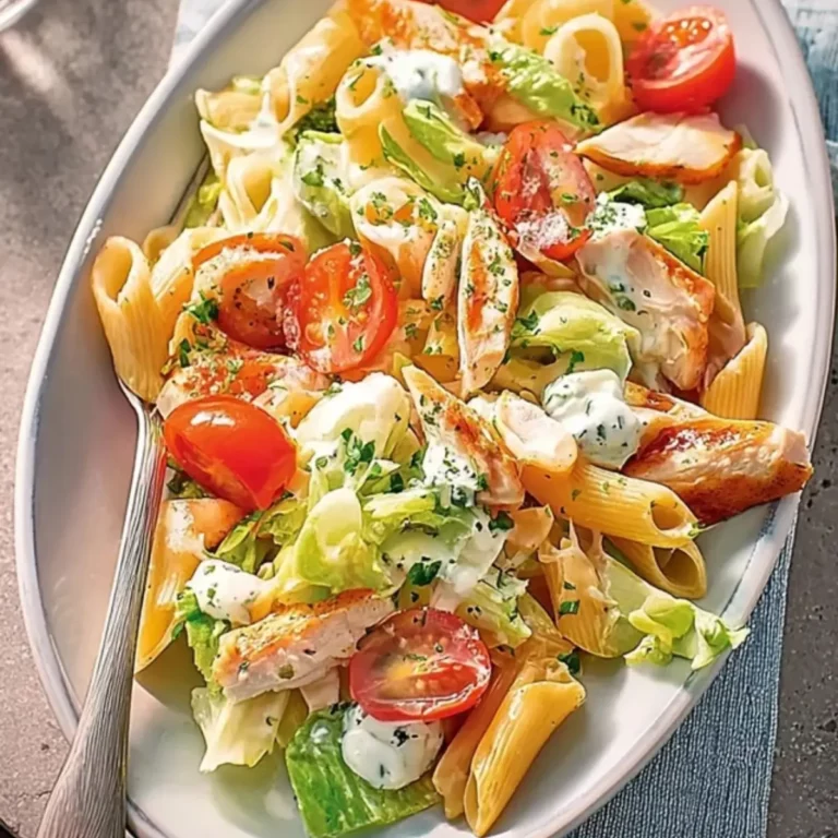 Pasta Hähnchen Salat mit Ranchdressing