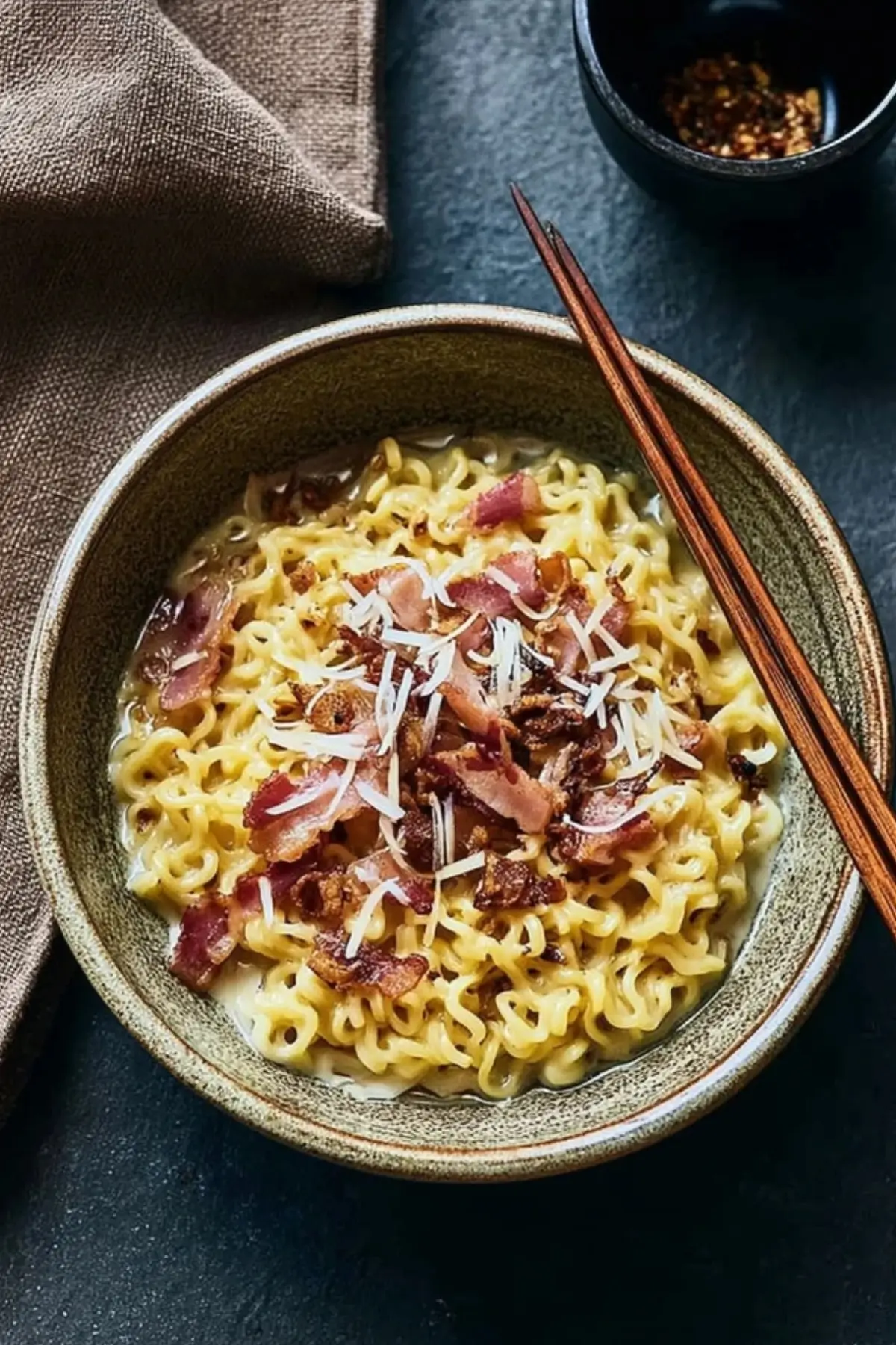 Ramen Carbonara Nudeln