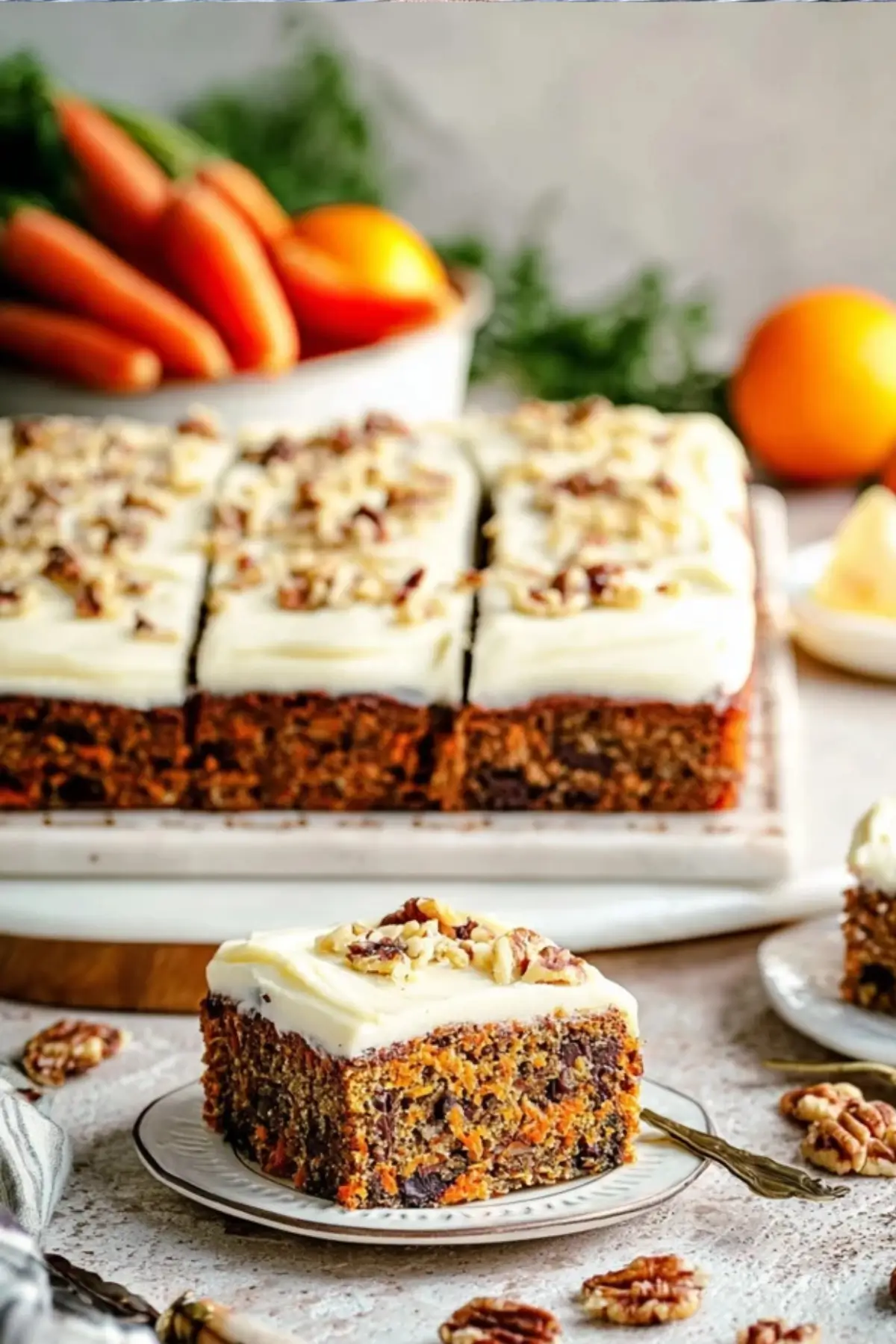 Schoko Karottenkuchen mit Frischkäse Frosting