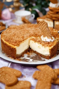 Spekulatius Käsekuchen mit Keksboden, Streuseln und Frischkäse