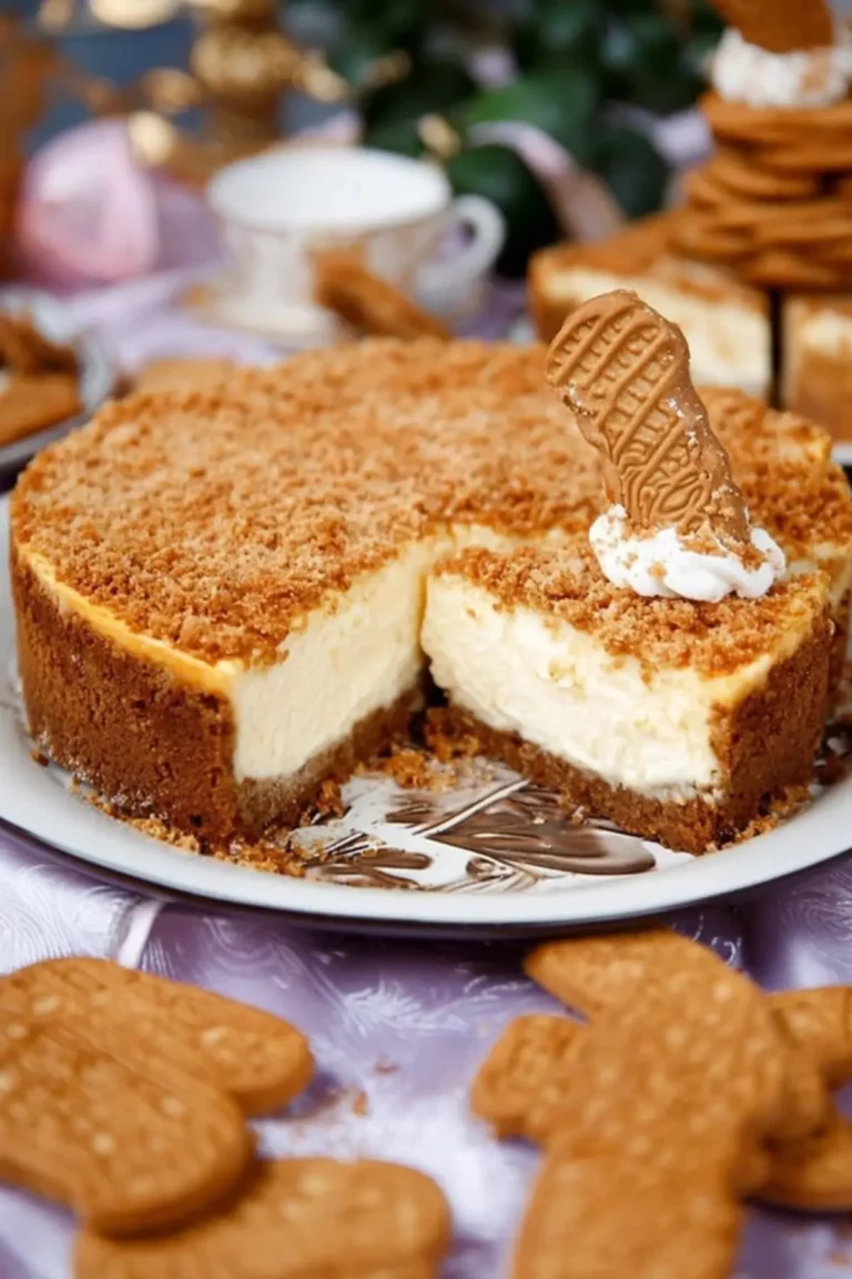 Spekulatius Käsekuchen mit Keksboden, Streuseln und Frischkäse