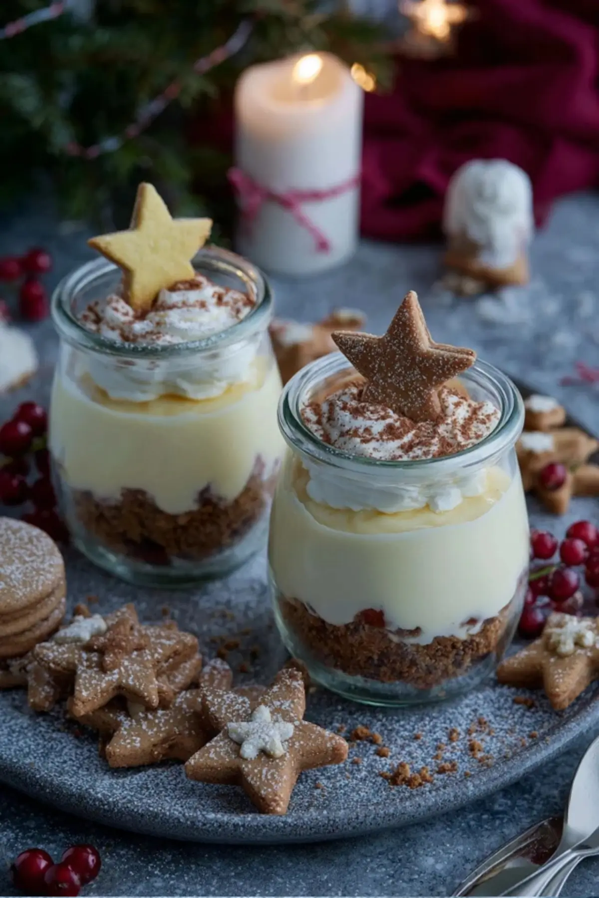 Weiße Schokolade Mascarpone Creme mit Zimtsternen