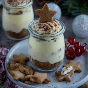 Weiße Schokolade Mascarpone Creme mit Zimtsternen