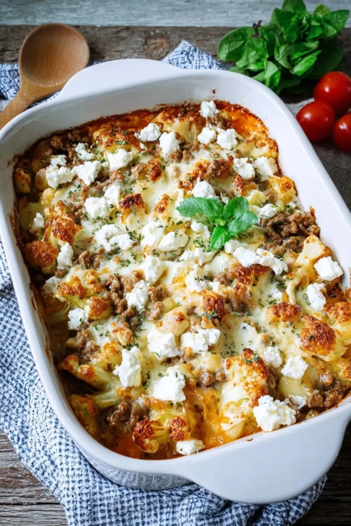 Blumenkohl Hack Auflauf mit Feta